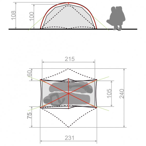 Vaude - Space Seamless 1-2P - 1-person tent