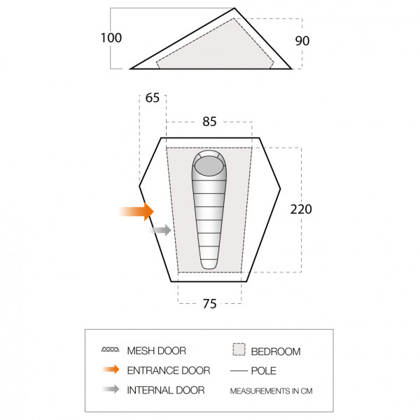 Vango - Heddon 100 - 1-persoonstent