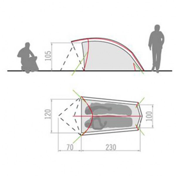 Vaude - Hogan Ultralight - Tienda de campaña 2 personas