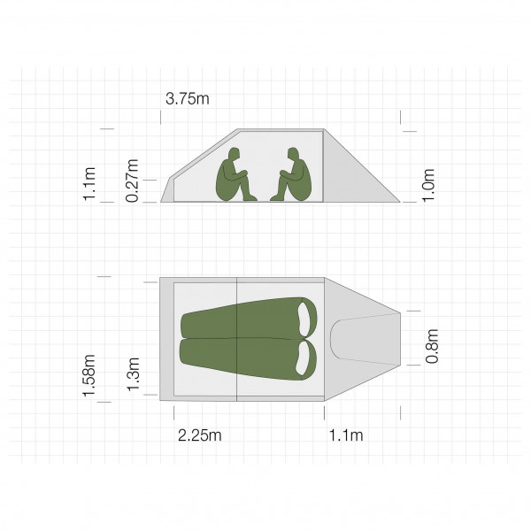 Exped - Sirius II - 2-person tent