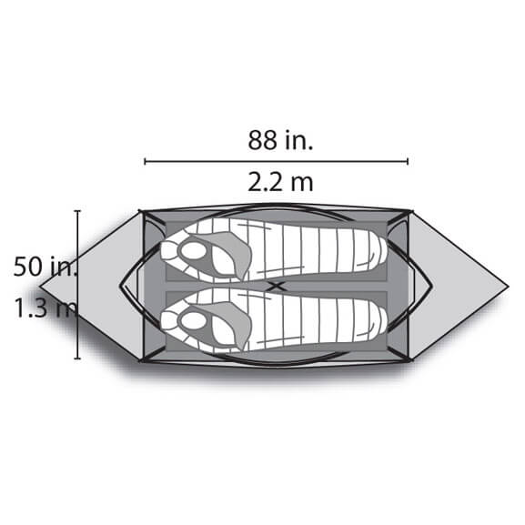 MSR - Elbow Room 2 - 2-mannatält