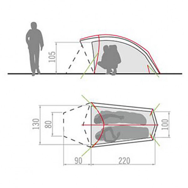 Vaude - Taurus Ultralight XP - Tienda de campaña 2 personas