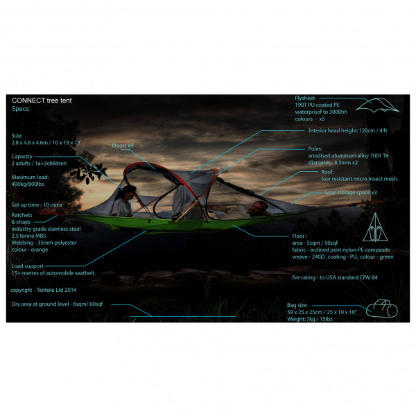 Tentsile - Connect 2P - Tienda de campaña 2 personas