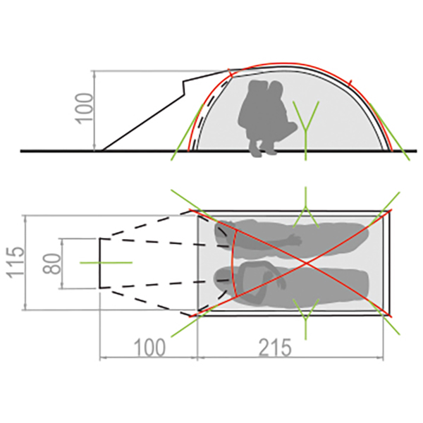 Vaude - Power Sphaerio 2P - 2-mannatält