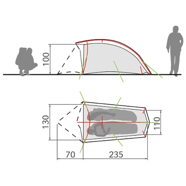Vaude - Hogan SUL 2P - 2-personers telt