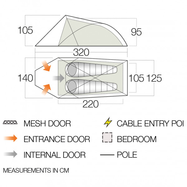 Vango - Helvellyn 200 - 2-person tent