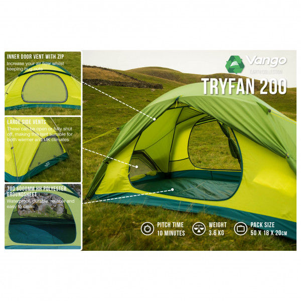 Vango - Tryfan 200 - 2 henkilön teltta