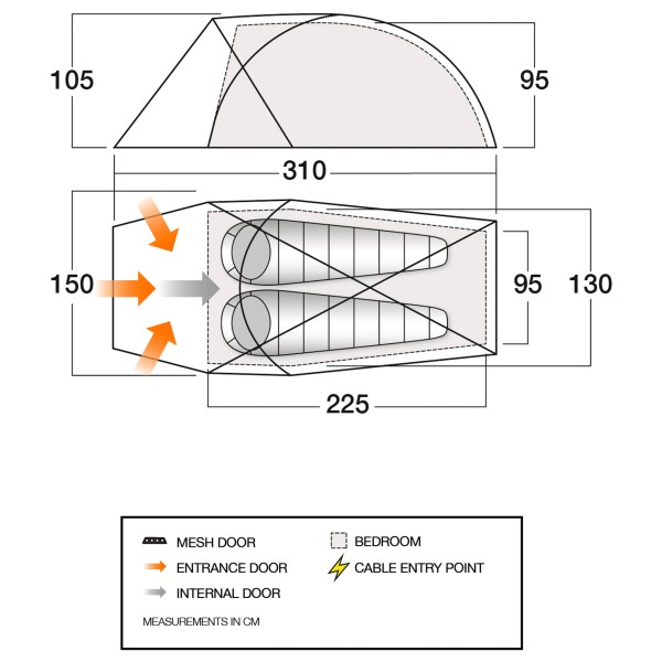 Vango - Apex Geo 200 - 2-Personen Zelt