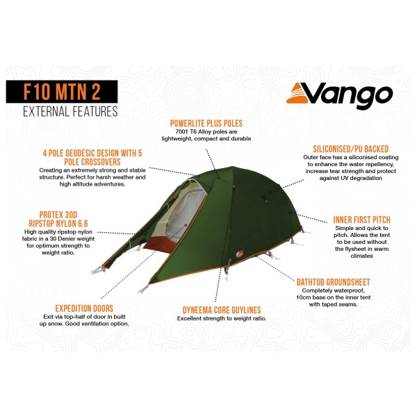 Vango - F10 MTN 2 - 2-person tent