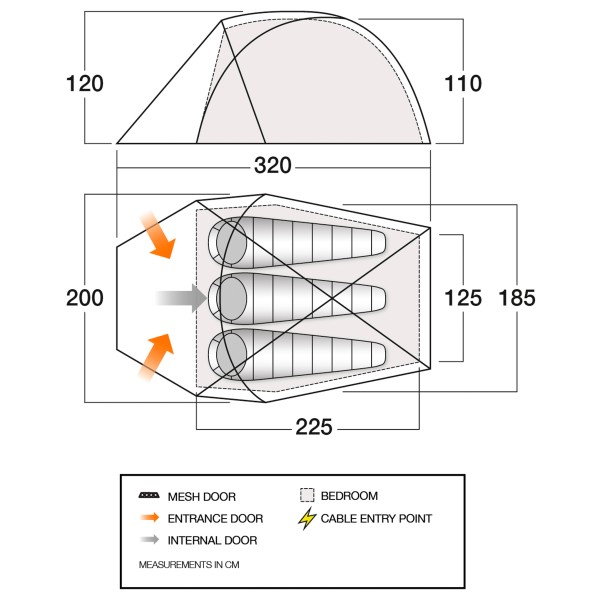 Vango - Apex Geo 300 - 3-Personen Zelt