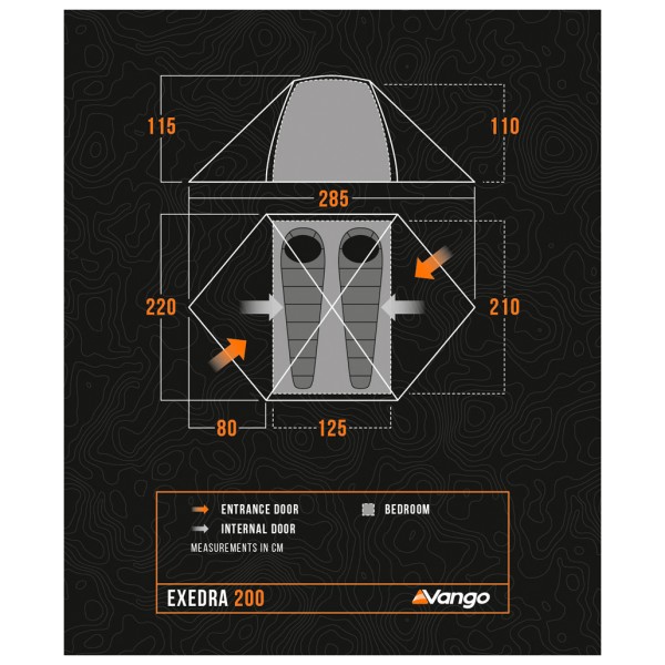 Vango - Exedra 200 - Tienda de campaña 2 personas