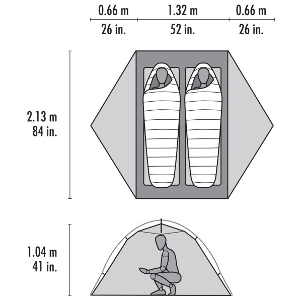 MSR - Elixir 2 Peson Tent V3 - 2-personers telt