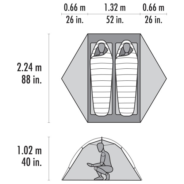 MSR - Hubba Hubba LT 2 Person - 2-person tent