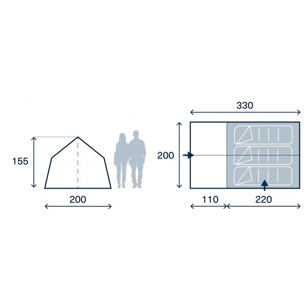 Kampa - Moongazer 23 - 2-persoonstent