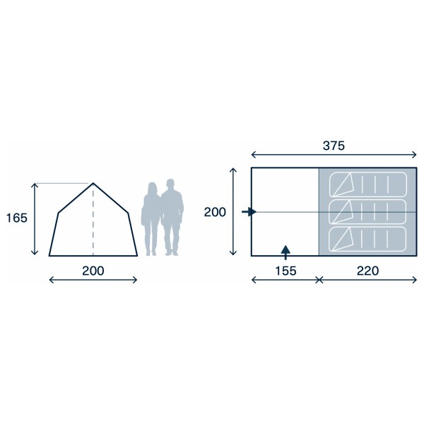 Kampa - Moongazer 23 XL - 2-mannatält