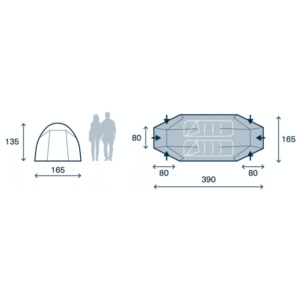 Kampa - Mossborn-K 02 - 2-Personen Zelt