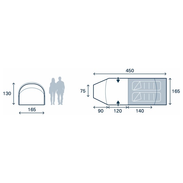 Kampa - Wanderlight 02 - 2-personers telt
