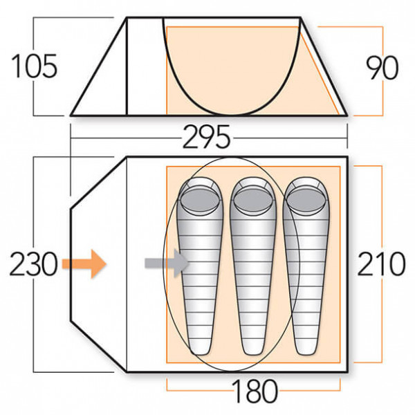 Vango - Pop 300 DLX - 3-persoonstent