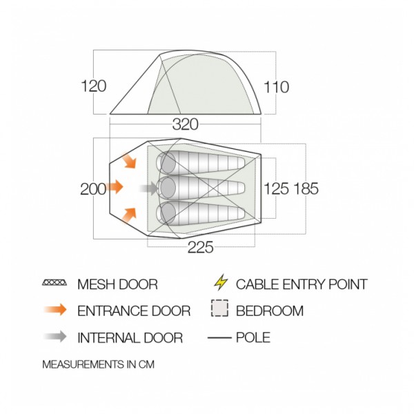Vango - Mirage Pro 300 - 3-personers telt