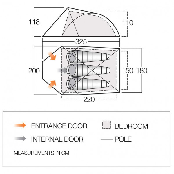 Vango - Helvellyn 300 - 3-person tent