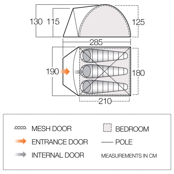 Vango - Tay 300 - 3-Personen Zelt