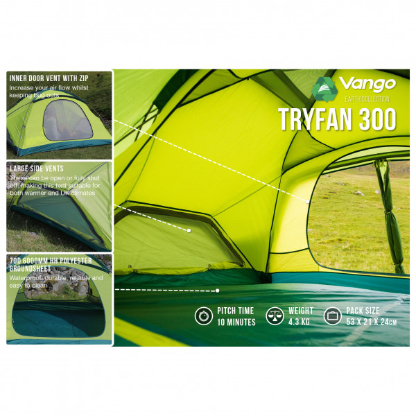 Vango - Tryfan 300 - Tenda a 3 posti