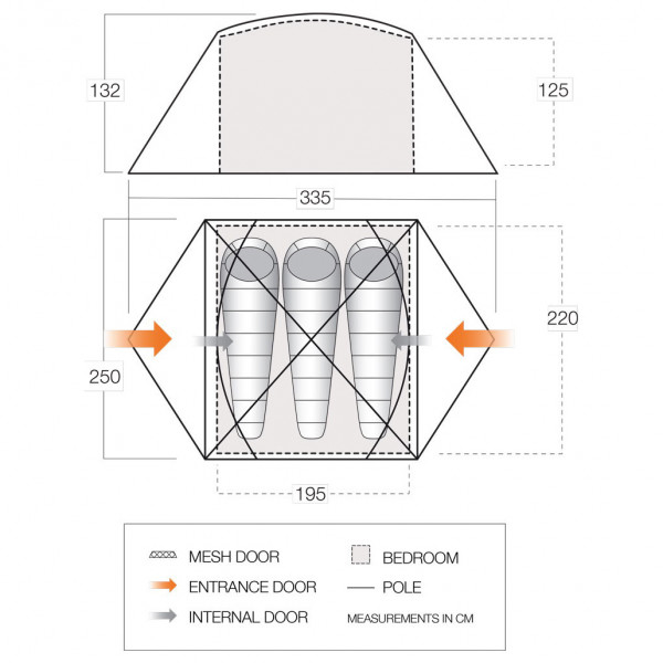 Vango - Tryfan 300 - Tenda a 3 posti