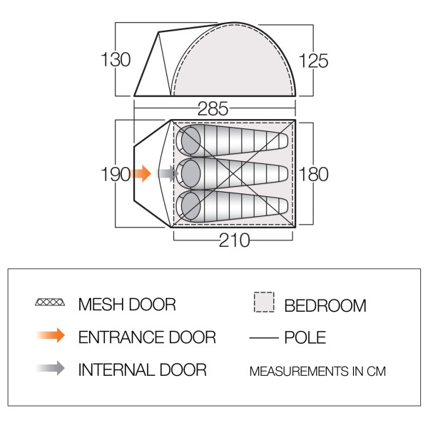 Vango - Alpha 300 CLR - 3-mannatält