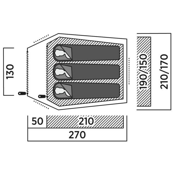 Easy Camp - Energy 300 Rustic Green - 3-persoonstent