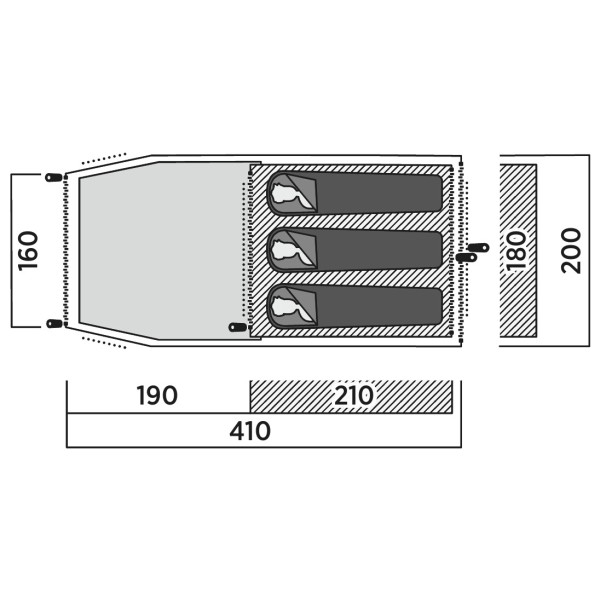 Easy Camp - Marbella 300 - 3-mannatält