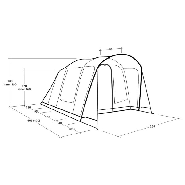 Outwell - Sunhill 3 Air - 3-mannatält