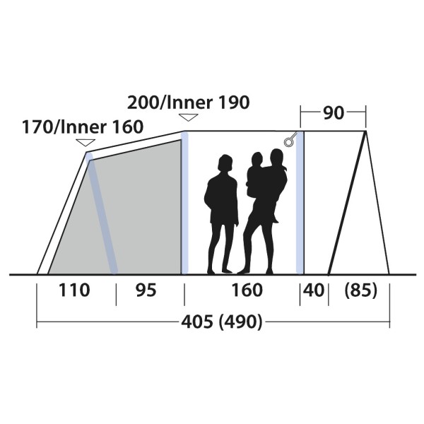 Outwell - Sunhill 3 Air - 3-mannatält