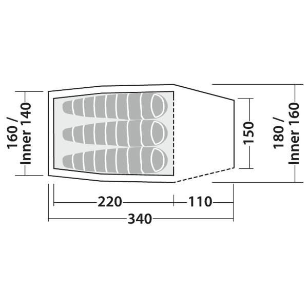 Robens - Sprinter 3 - Tienda de campaña 3 personas