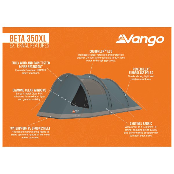 Vango - Beta 350XL - 3-Personen Zelt