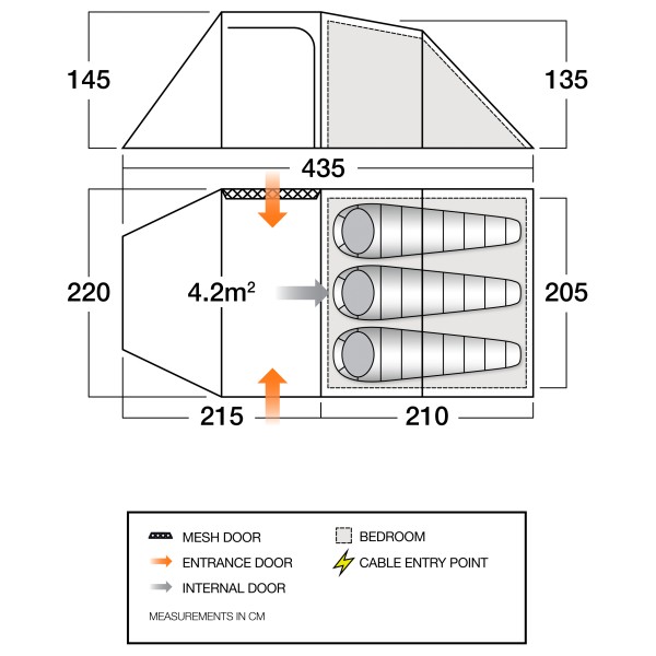 Vango - Beta 350XL - Tenda a 3 posti