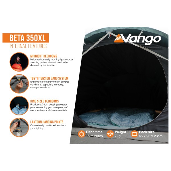 Vango - Beta 350XL - Tenda a 3 posti