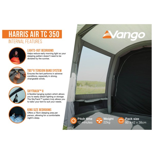 Vango - Harris Air TC 350 - 3-personers telt