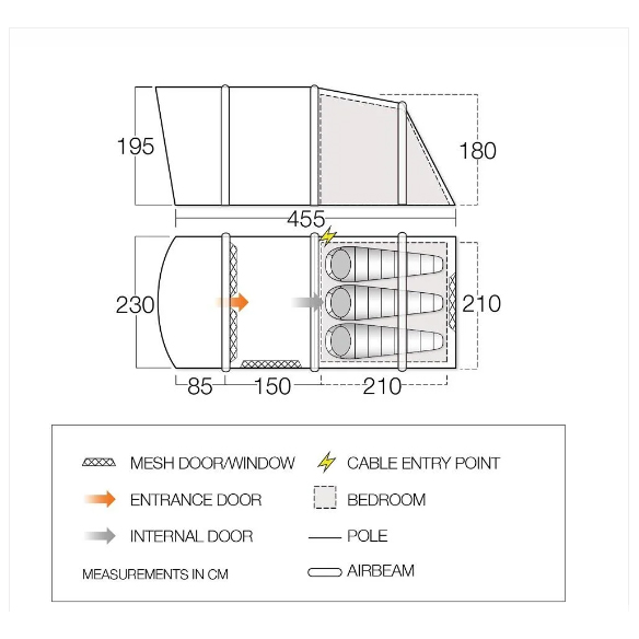 Vango - Harris Air TC 350 - 3-personers telt