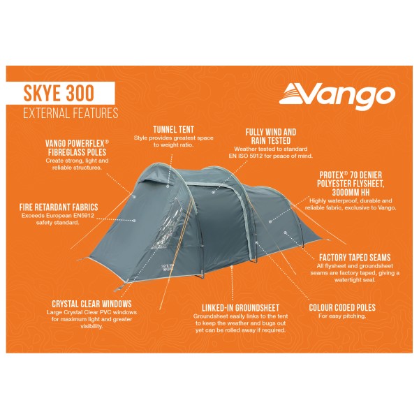 Vango - Skye 300 - Tienda de campaña 3 personas