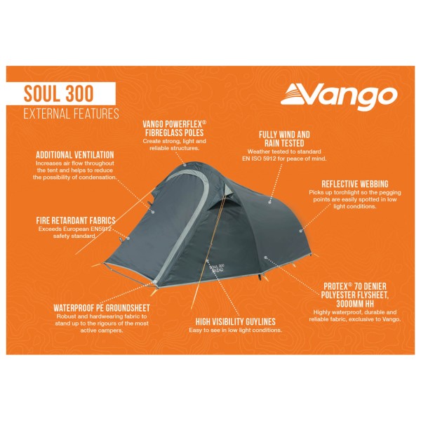 Vango - Soul 300 - 3-personers telt