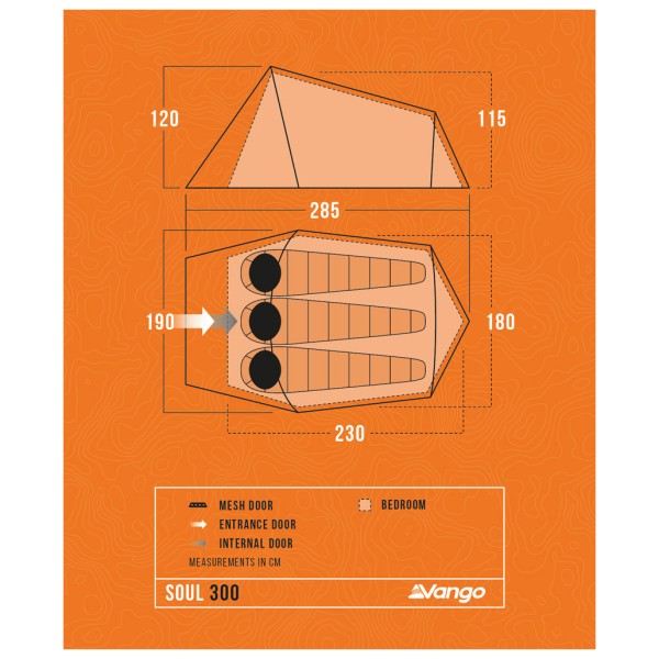 Vango - Soul 300 - 3-personers telt