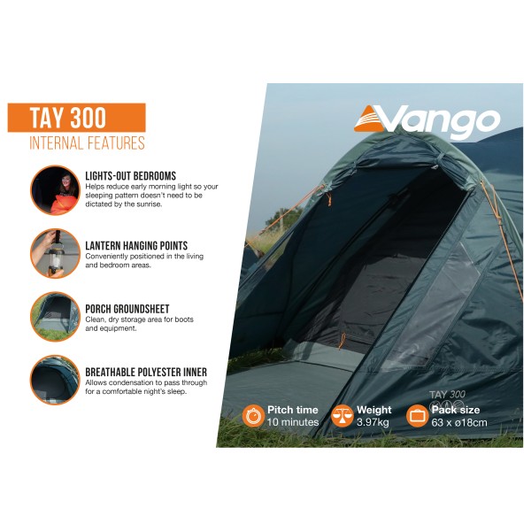 Vango - Tay 300 - Tenda a 3 posti