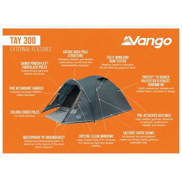 Vango - Tay 300 - Tenda a 3 posti