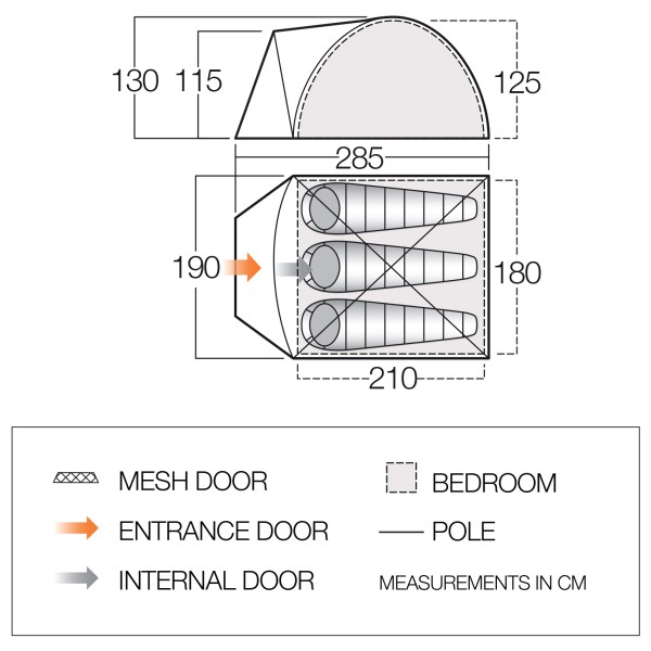 Vango - Tay 300 - Tenda a 3 posti