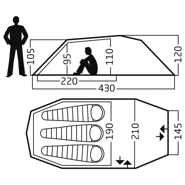 Nordisk - Oppland 3 SI (2.0) Tent - 3-persoonstent