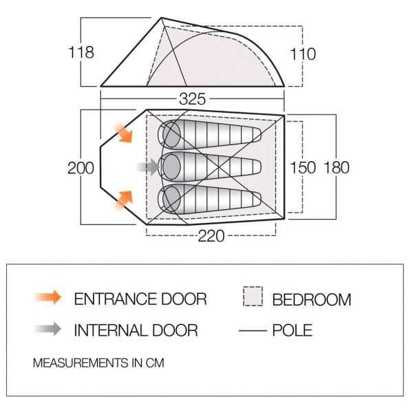 Vango - Helvellyn 300 - 3-persoonstent