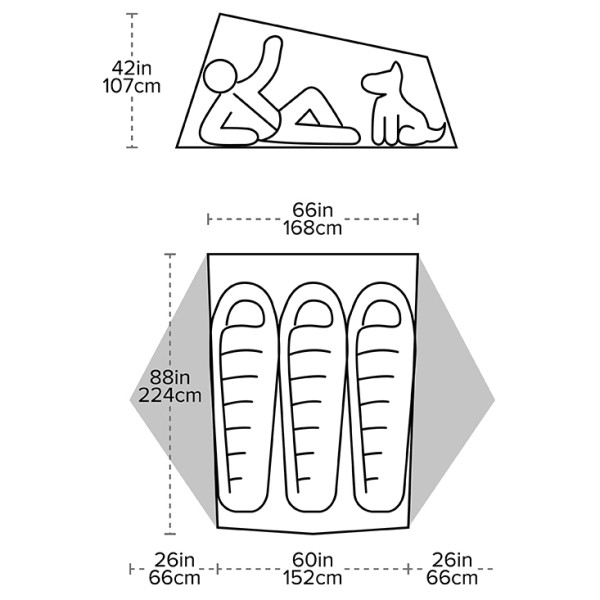 Big Agnes - Tiger Wall UL3 - Tenda a 3 posti
