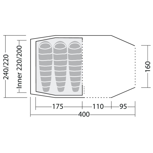 Robens - Cima Versa 3 - 3-Personen Zelt