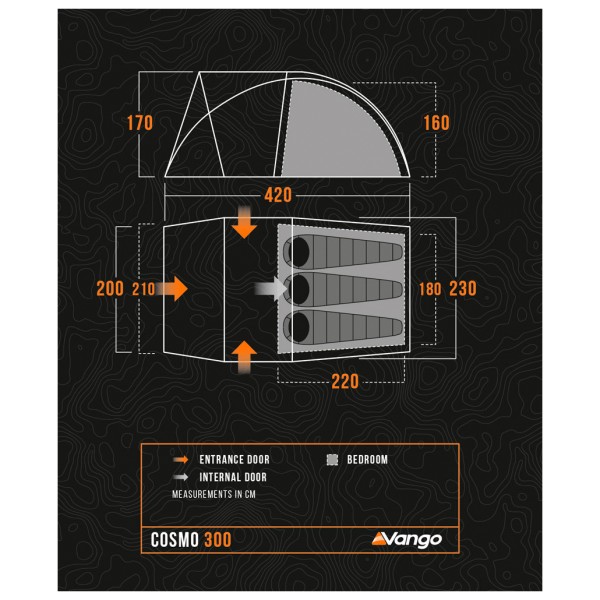 Vango - Cosmos 300 - Tienda de campaña 3 personas