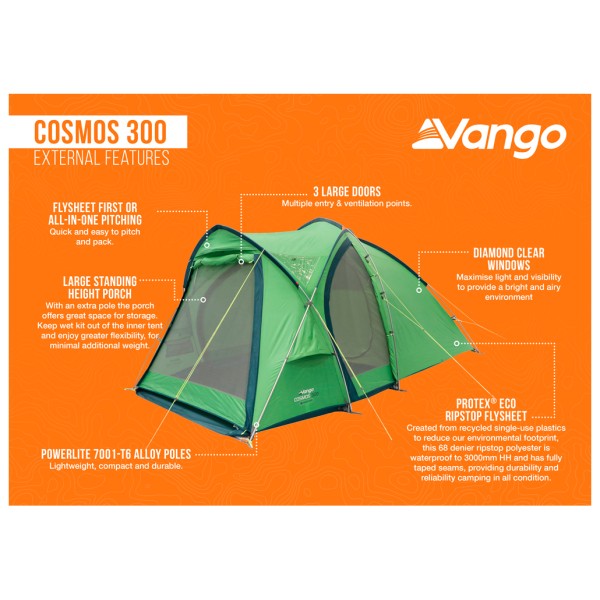 Vango - Cosmos 300 - Tienda de campaña 3 personas